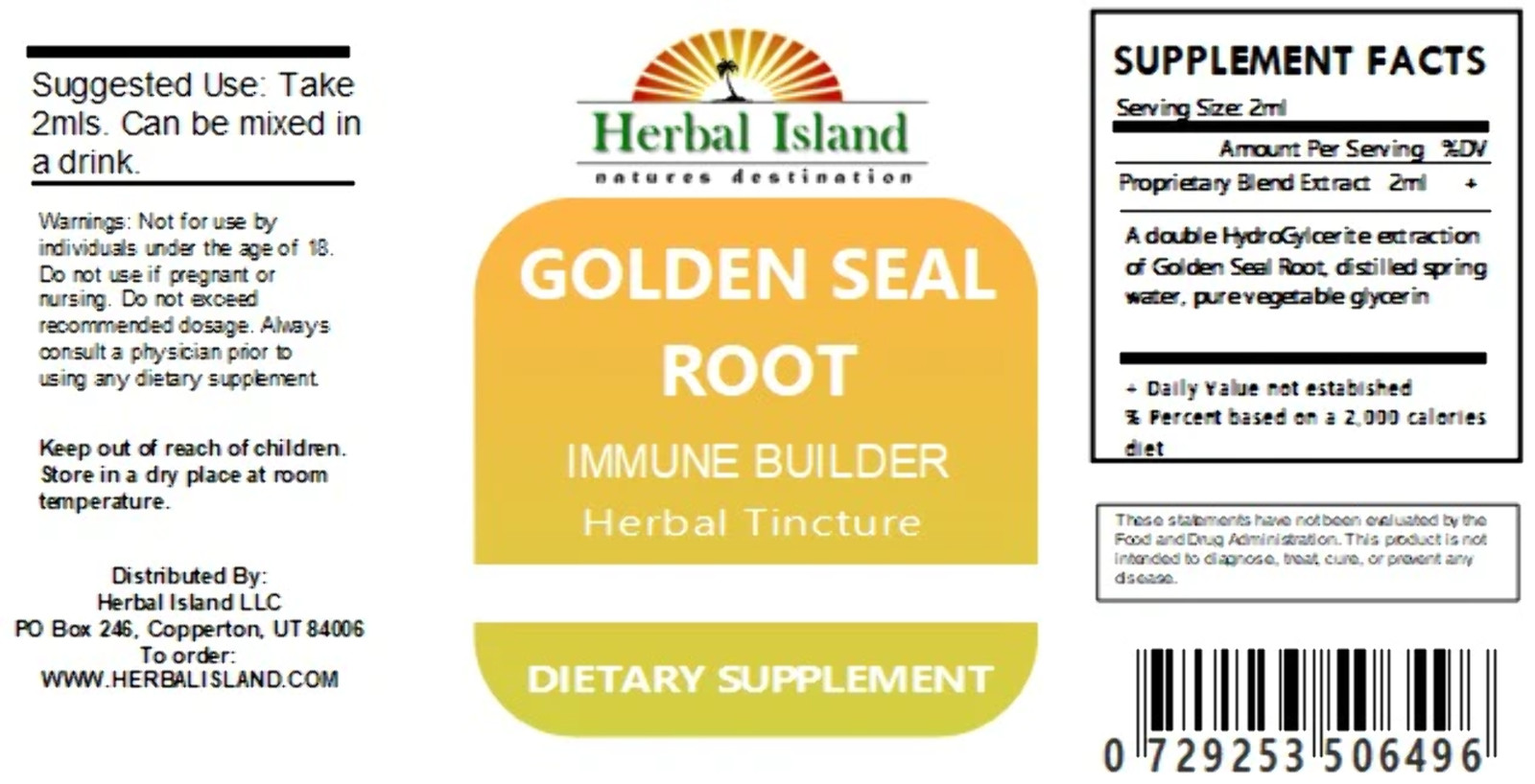 Goldenseal Root Extract – Immune Booster – Alcohol Free