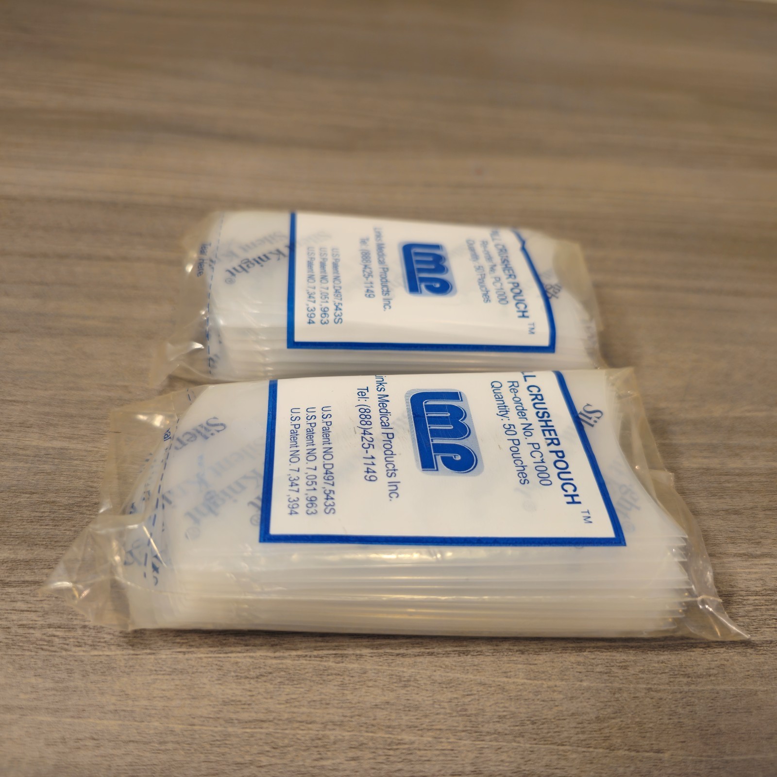 LMP 100 pcs Pill Crusher Pouch (2pks of 50) for Silent Knight New