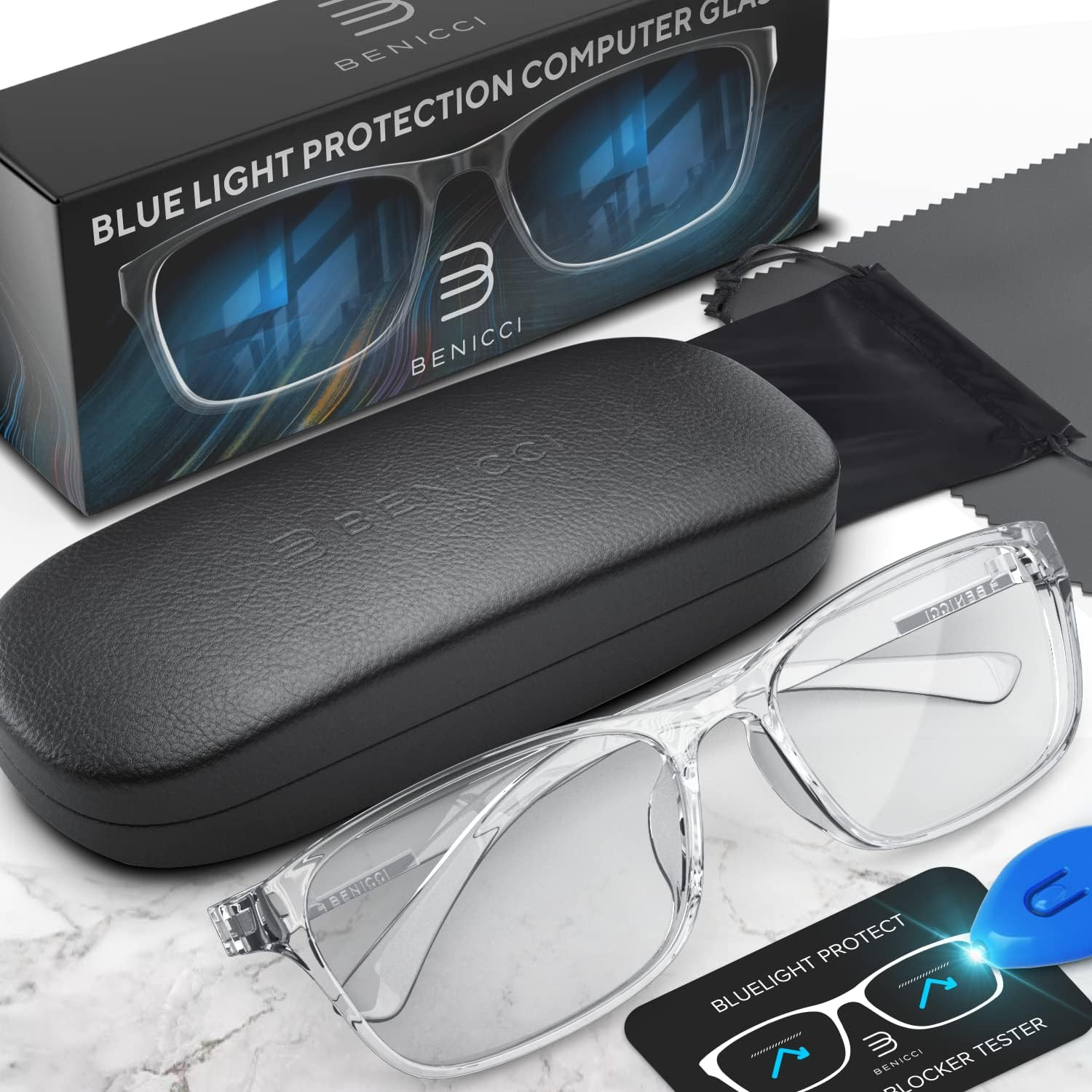 Stylish Blue Light Blocking Glasses for Women & Men – Helps Reduce Glare & Digit