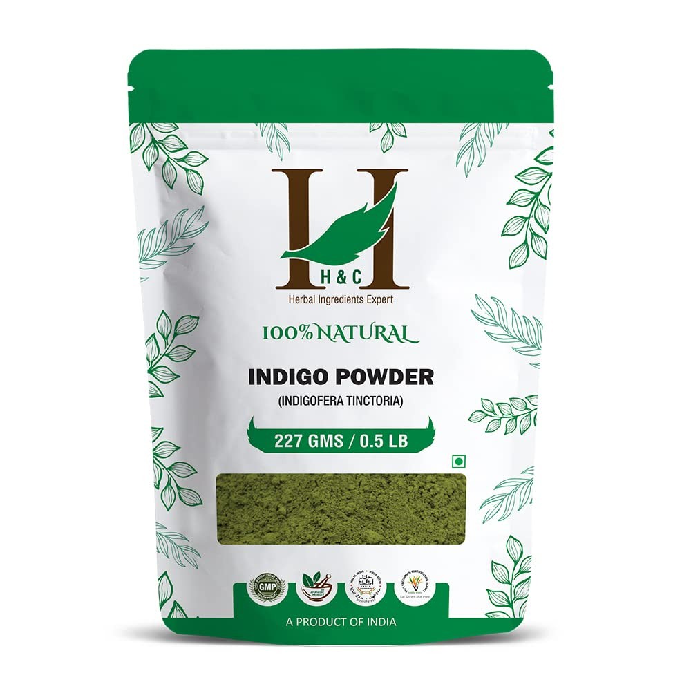 100% Natural Indigo Powder for Hair (227g / (1/2 lb) / 8 ounces) Indigofera t…