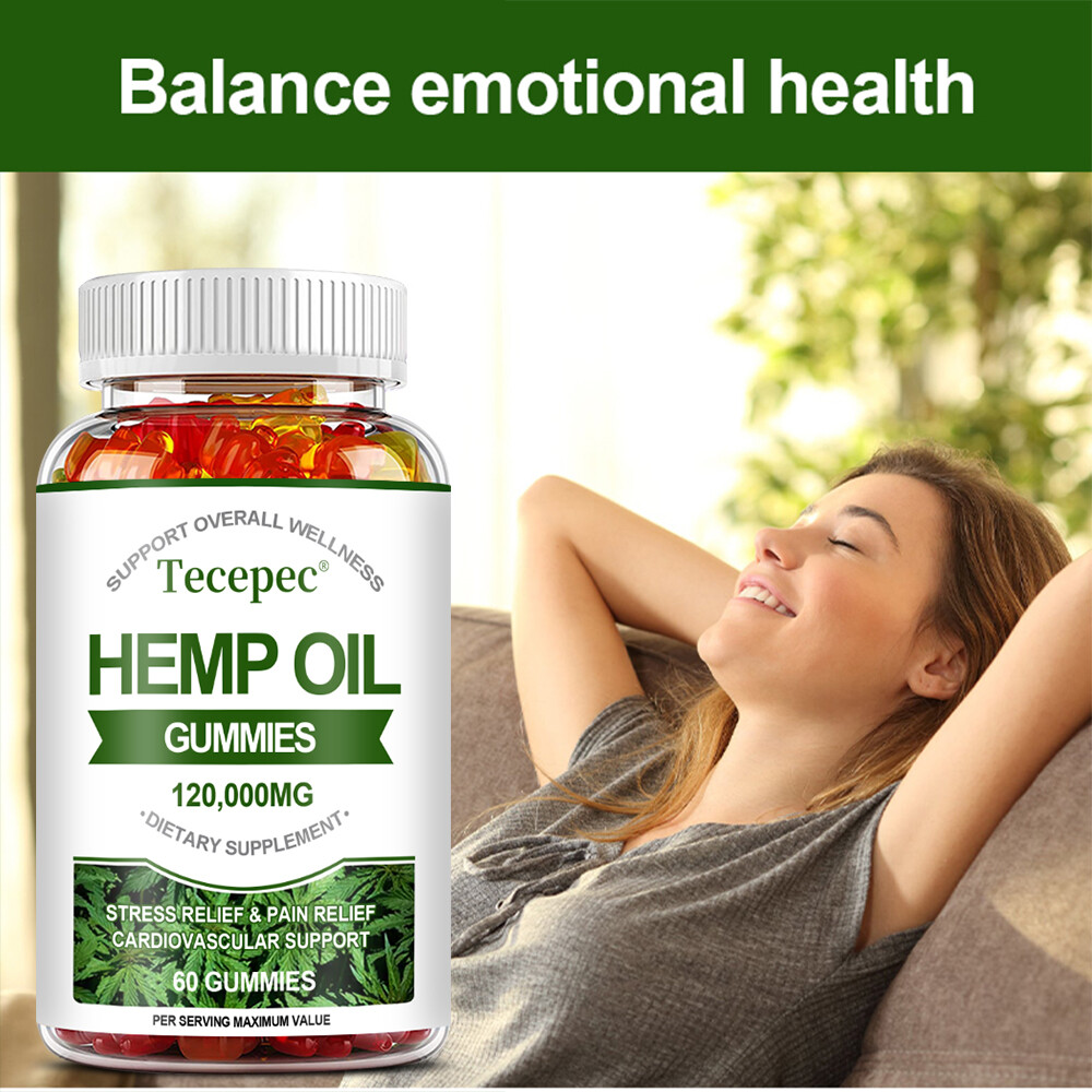 Oil Fudge Supplements Calm Sleep Stress Anxiety Pain Relax Relief 60 Gummies