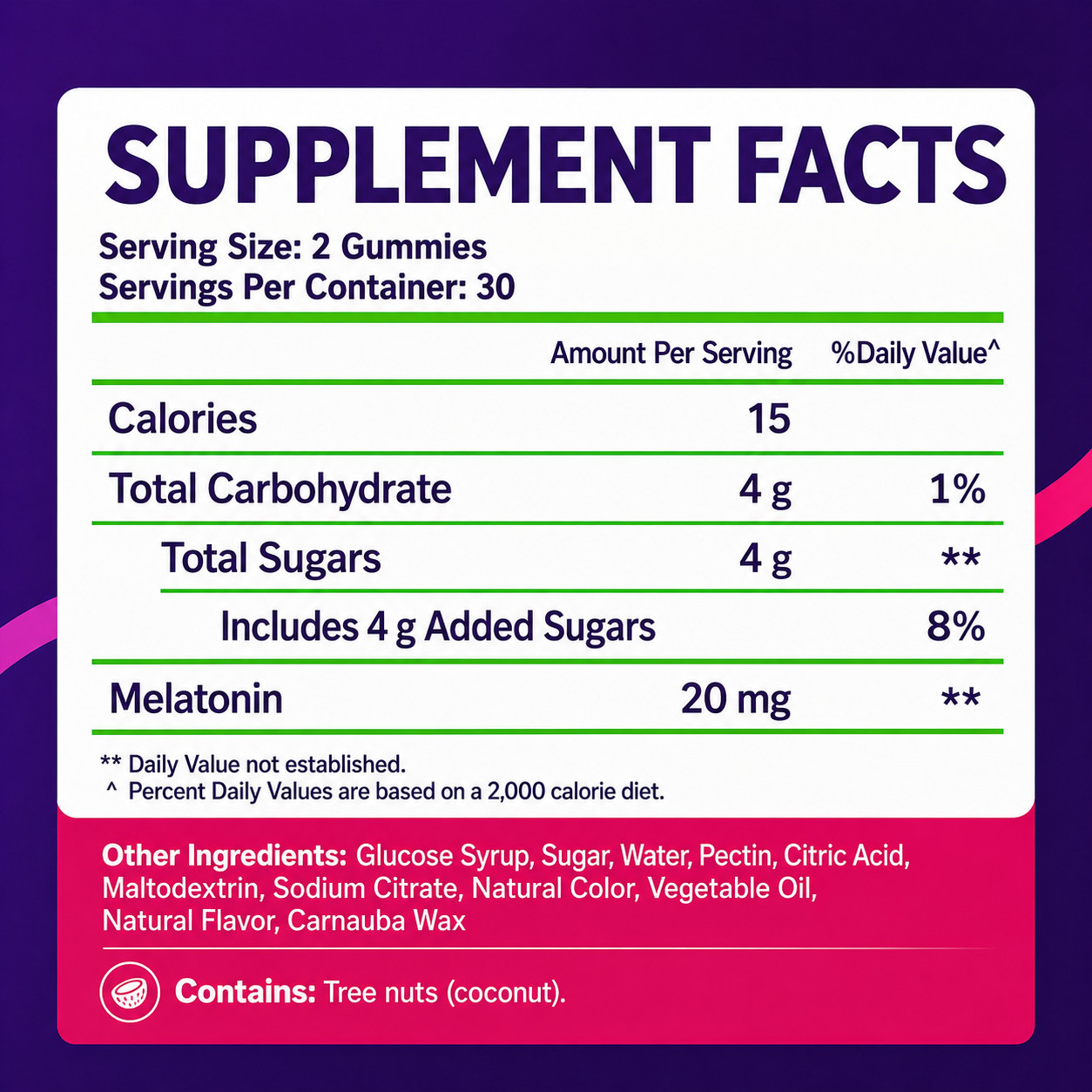 Melatonin Gummies 20mg – Sleep Aid , Fall Asleep Fast and Stay Asleep Quality