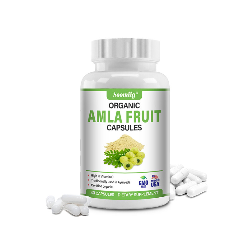 Organic Amla Fruit Capsules 1500mg Natural Antioxidant Immune Support Anti-aging