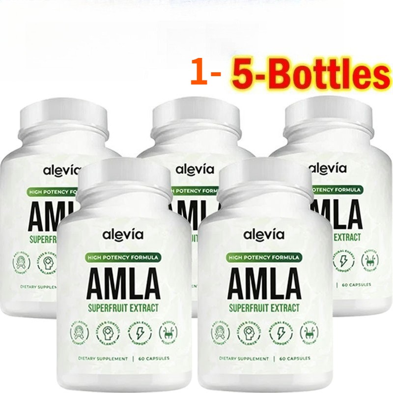 1-5 Alevia Organic Amla Capsules 1000mg Indian Gooseberry Amla Fruit Supplement
