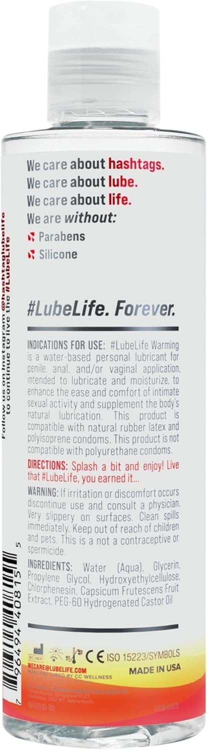 Lubricant, Warm Invigorating Heating Sensation, Lube for Men, Women and Couples,