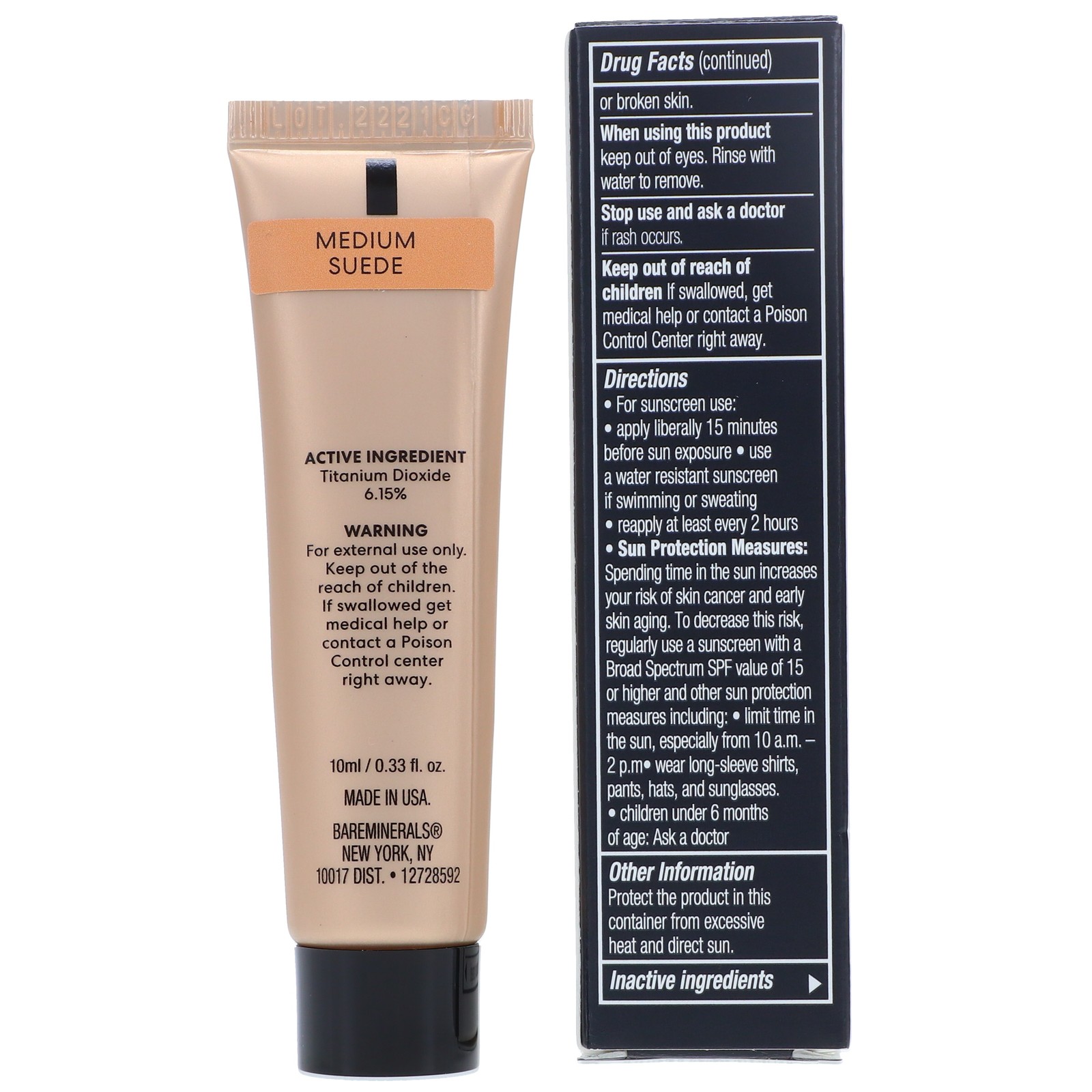 BAREMINERALS COMPLEXION BRIGHTENING CONCEALER SPF 25 MEDIUM SUEDE ~ July 2024