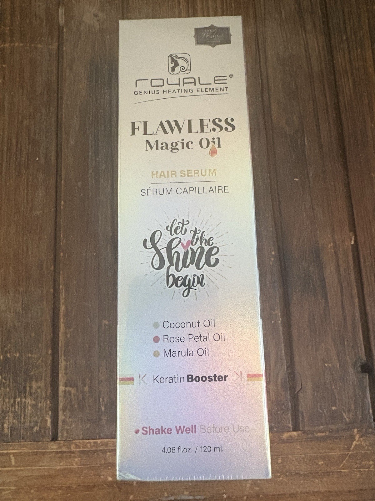 Royale Flawless Magic Oil Hair Serum Coconut Rose Petal Oil, 4.06 oz New Sealed