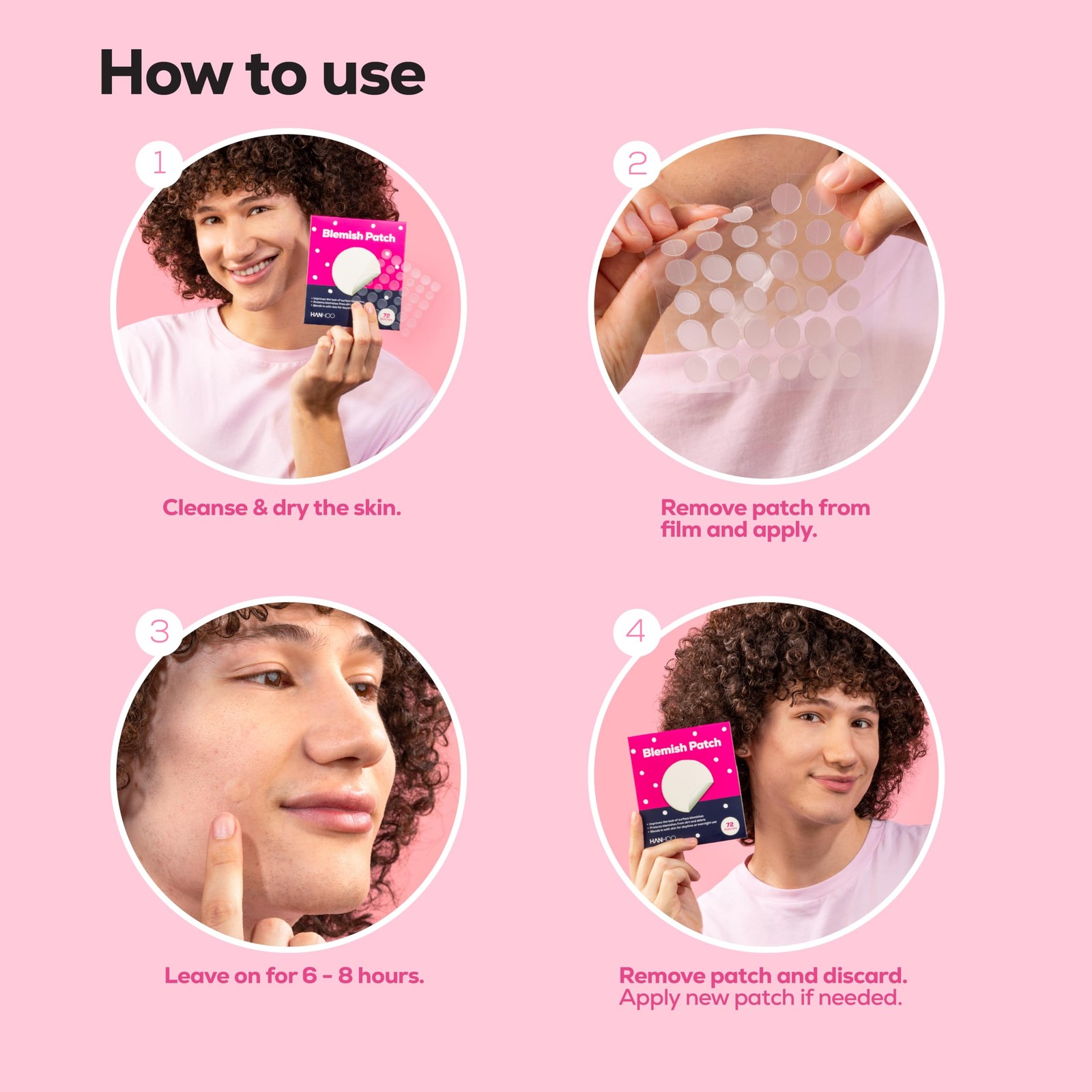 Blemish Patch, 288 count, includes hydrocolloid pimple patches that shrink pi…