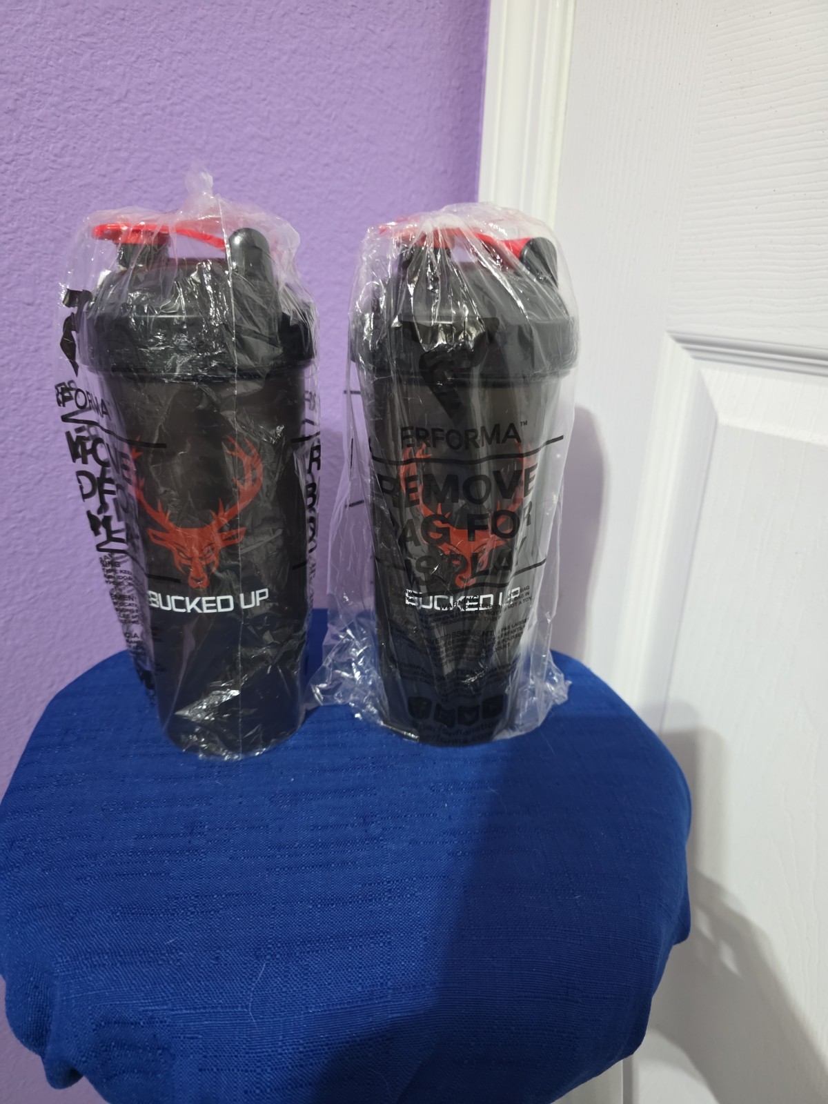 Set Of Two Bucked Up Perfect Shaker Bottles 28oz Dishwasher Safe Leak-Proof NEW