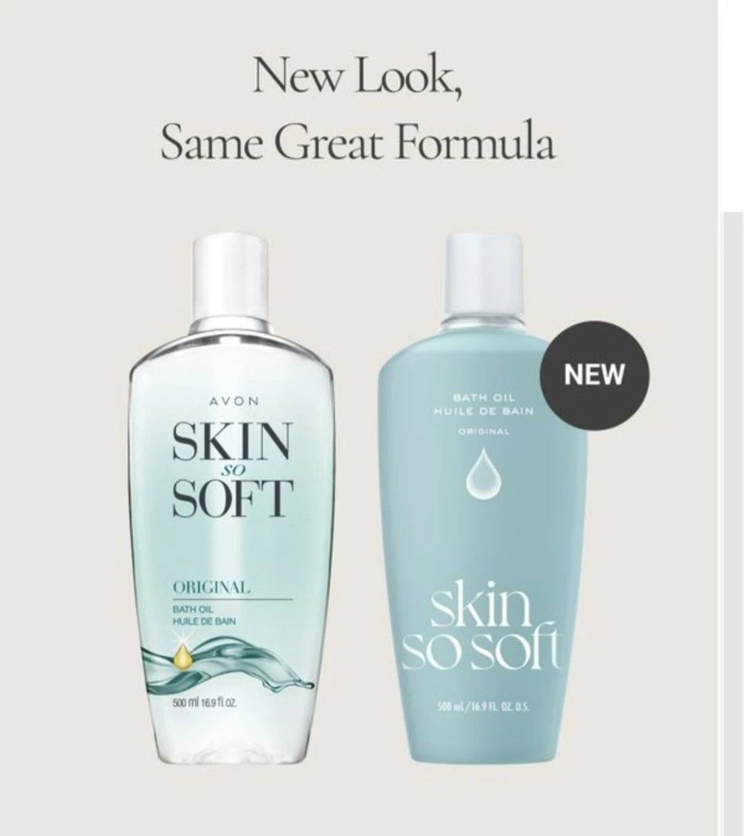Avon Skin so Soft 16.9oz Original Bath Oil New Design FREE SHIPPING!!