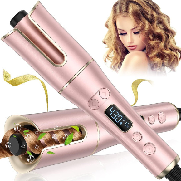 utomatic Hair Curler LCD 1″ Rotating Barrel 4 Heat Settings Dual Voltage Wand