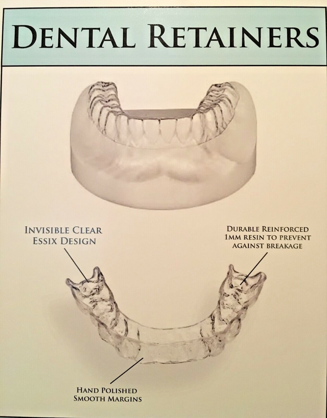 Custom Dental Retainer Set – THICKER TYPE-1.5mm – Double layered- USA Dental Lab