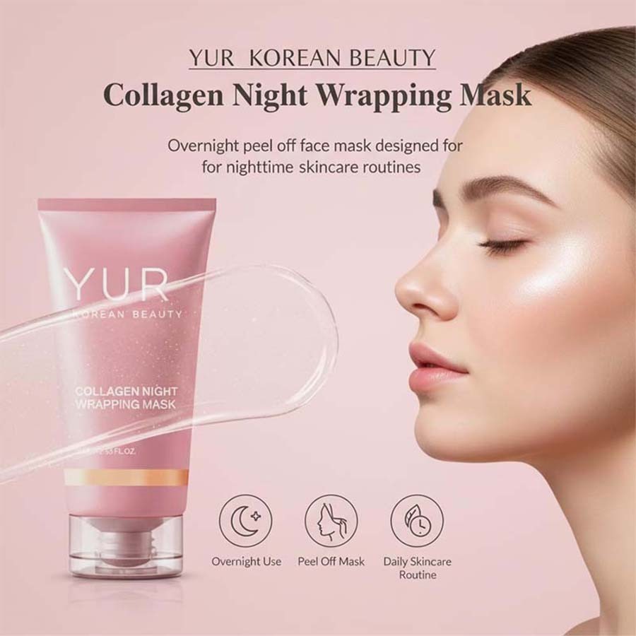 Yuri Korean Collagen Night Wrapping Mask 75ml Hydrating Sleeping Mask New In Box