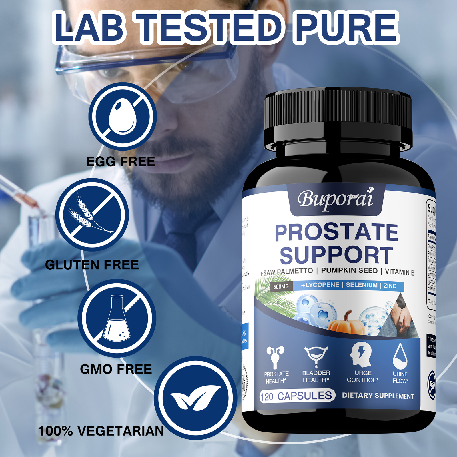 Prostate Support – Supports Prostate Health, Bladder Health, Improves Urine Flow