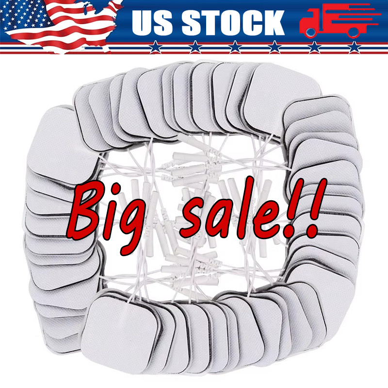 40 TENS Electrode Pads EMS Replacement Unit 7000 3000 2×2 Muscle Stimulator BULK