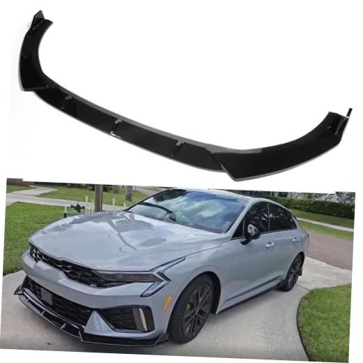 Front Bumper Lip Splitter for 2025 2026 KIA K5 GT GT-Line EX LX Sedan, Gloss