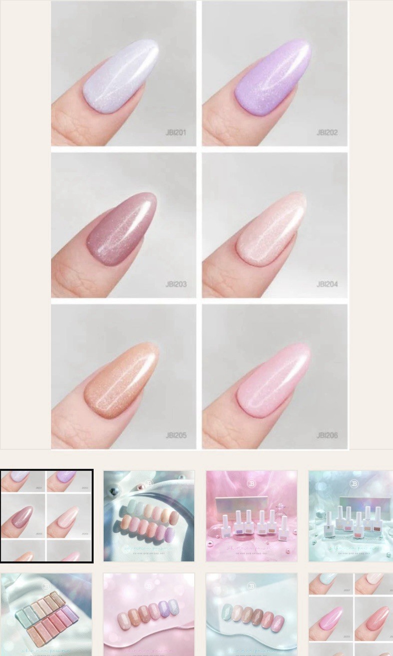 JIN B- Shimmer Prisme Pink Collection- 6 Pc. K-Beauty New In Box