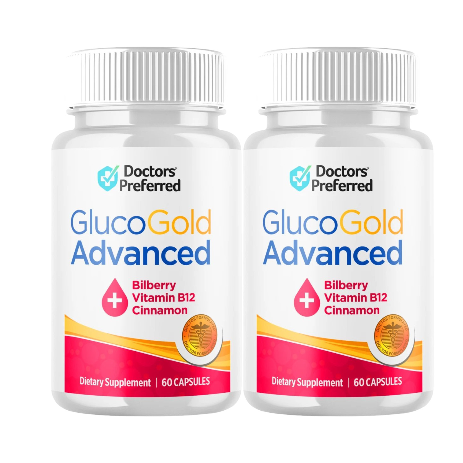 2-Pack Gluco Gold Advanced, GlucoGold Glycogen & Blood Balance – 120 Capsules