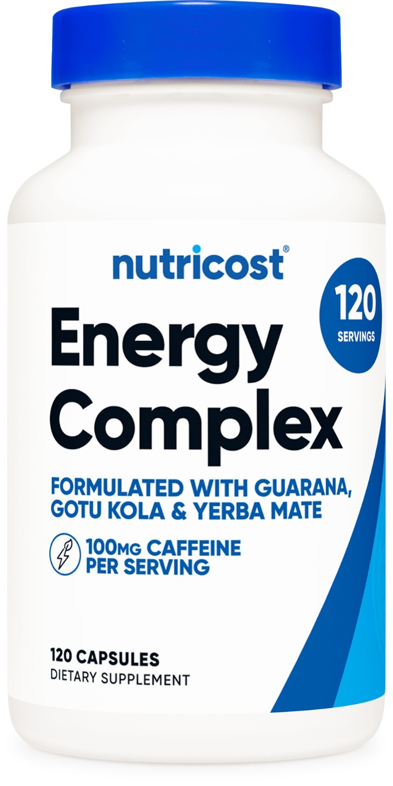 Nutricost Natural Energy Pills Complex 120 Capsules, 100mg Caffeine – Non-GMO