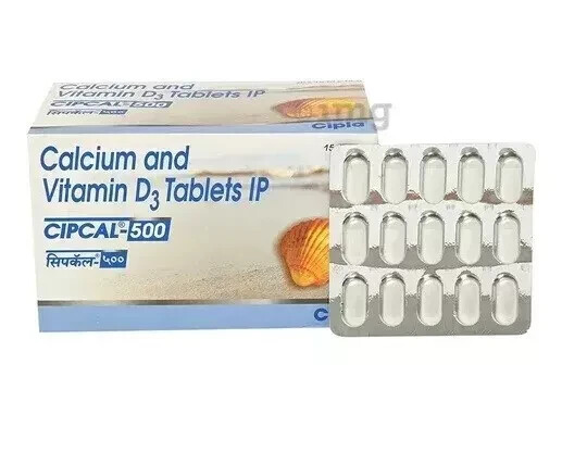 60 Tablets x Cipcal 500 Tablet from Cipla For Bone Joint Muscle Care FREESHIP