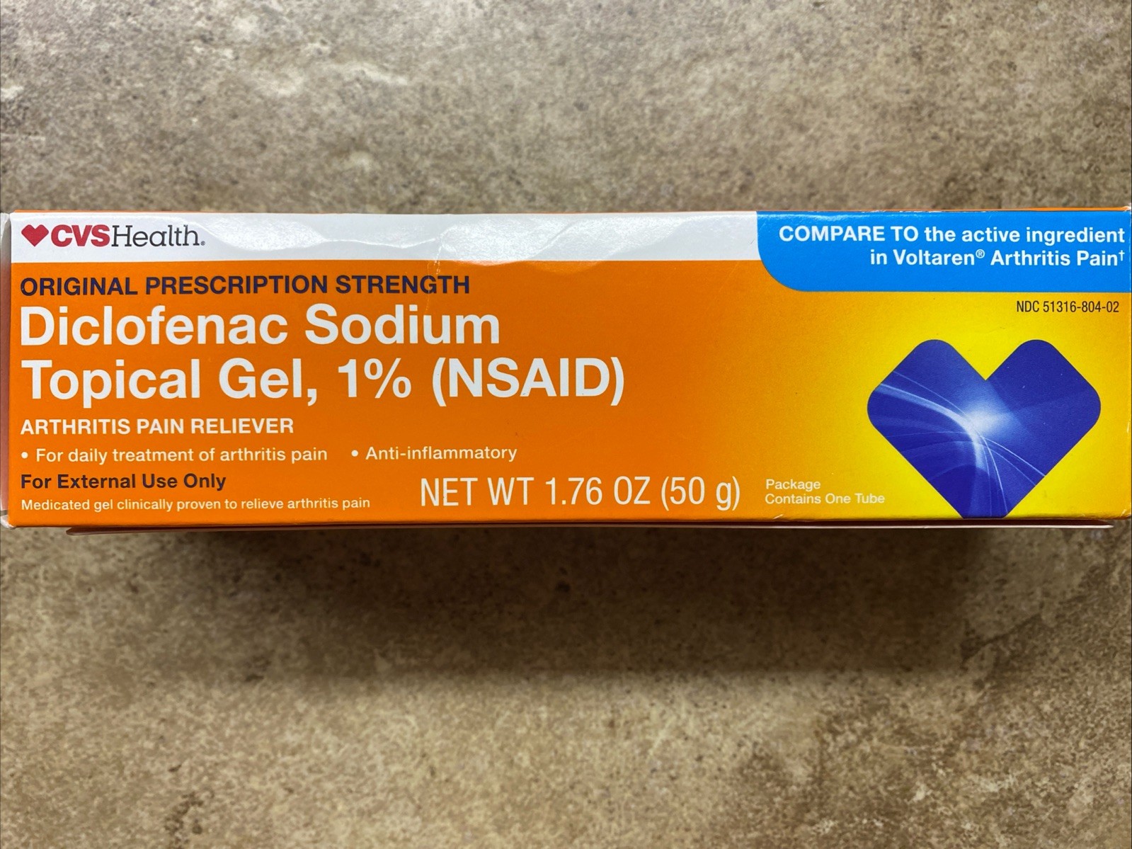 CVS Diclofenac Sodium Gel 1% Arthritis Pain Relief 2/28 Voltare