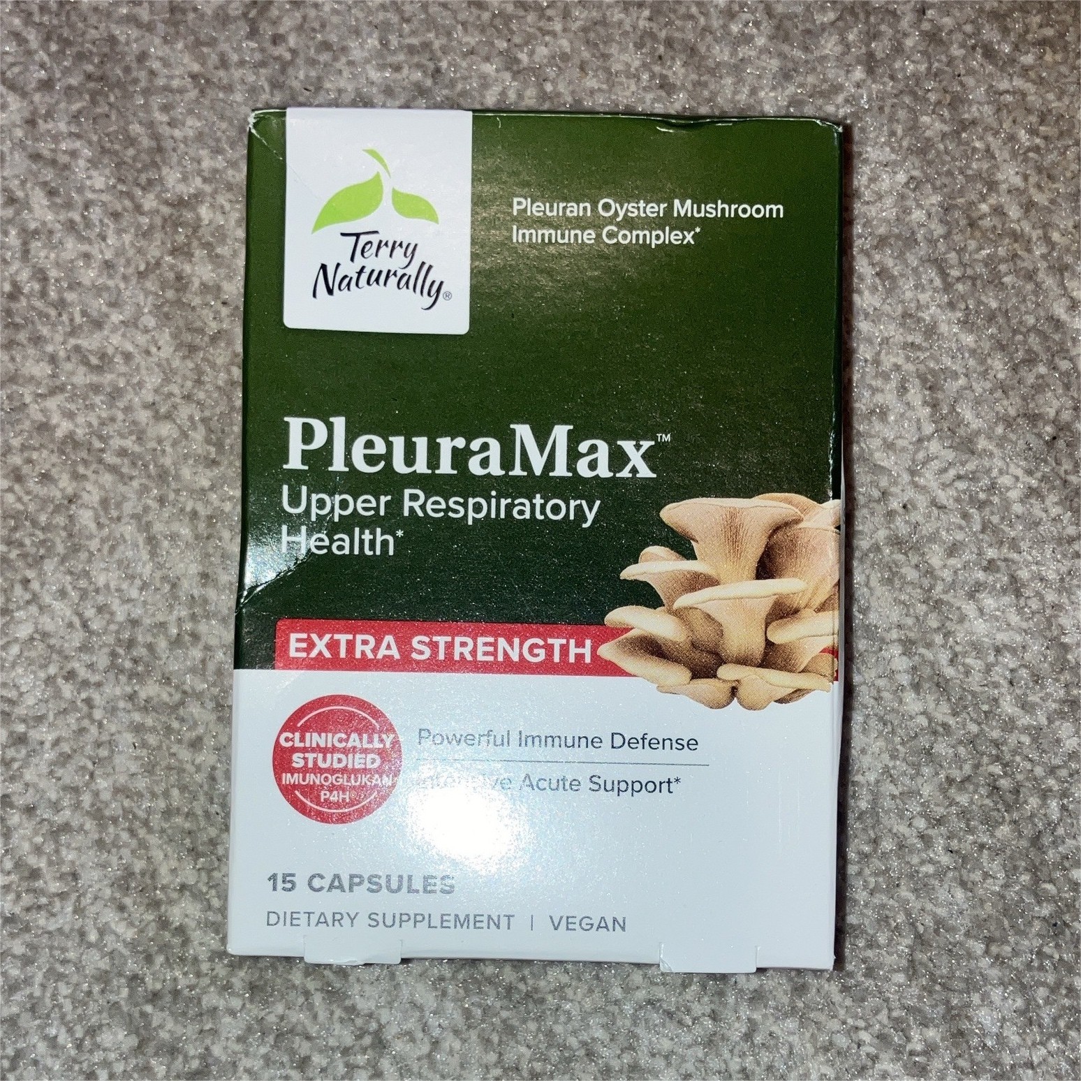 Terry Naturally PleuraMax Extra Strength Upper Respiratory Immune Vegan 15 Caps