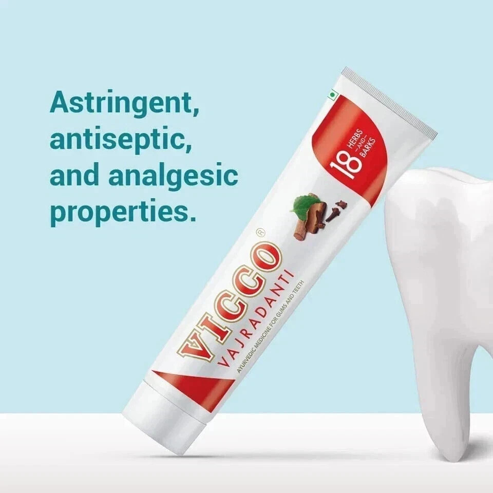 Vicco Vajradanti Ayurvedic Toothpaste 200g x 5 | Herbal | Bad Breath Care