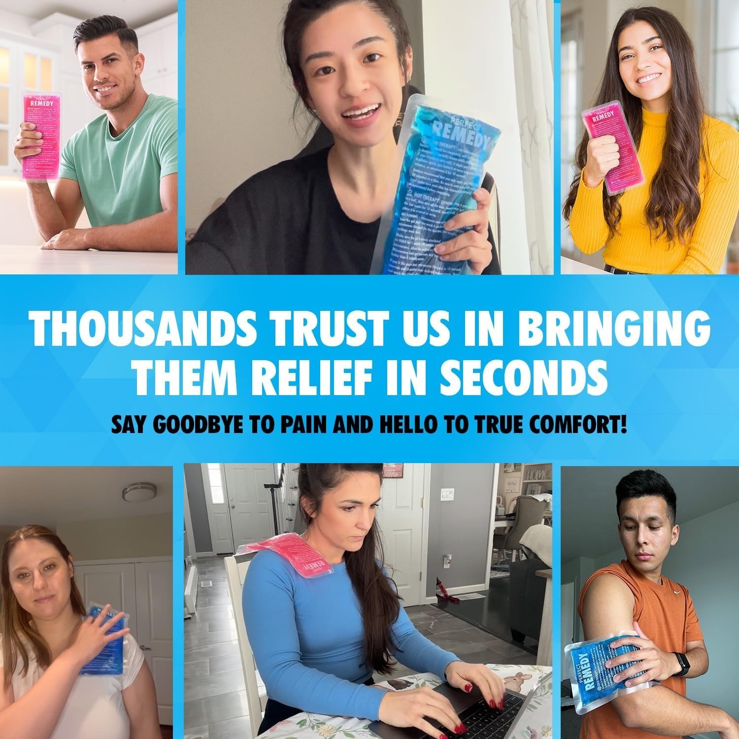 Reusable Gel Ice Pack for Targeted Pain Relief – Flexible Hot & Cold Therapy