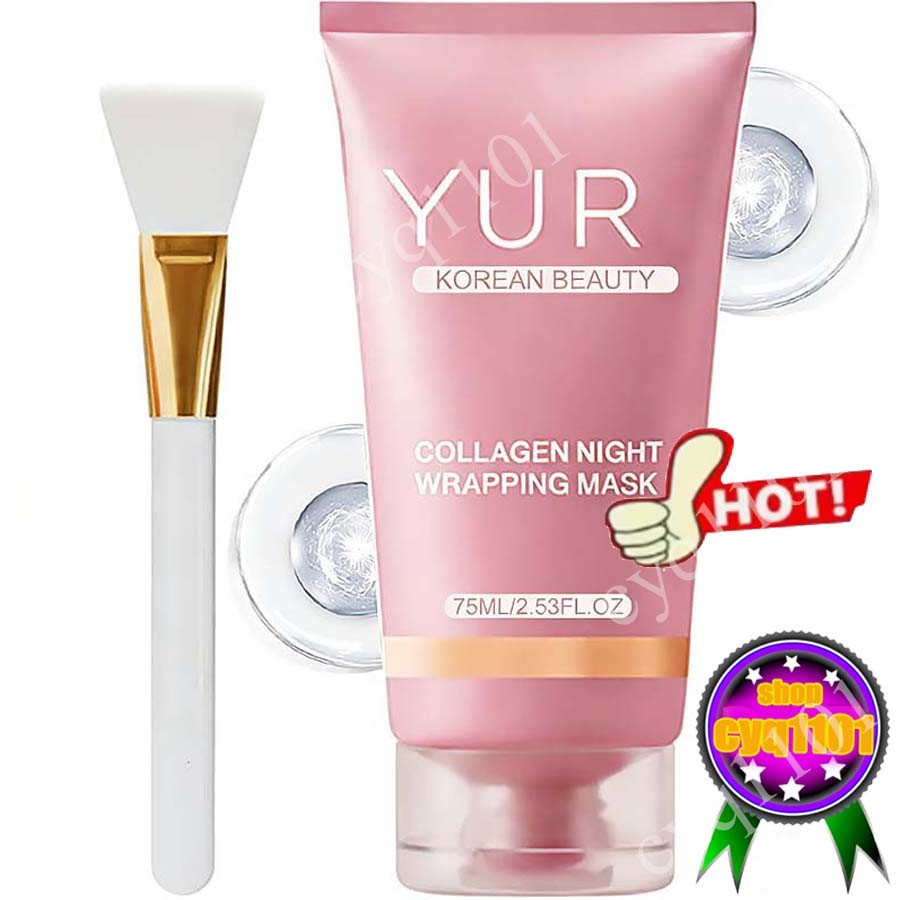 Yuri Korean Collagen Night Wrapping Mask 75ml Hydrating Sleeping Mask New In Box