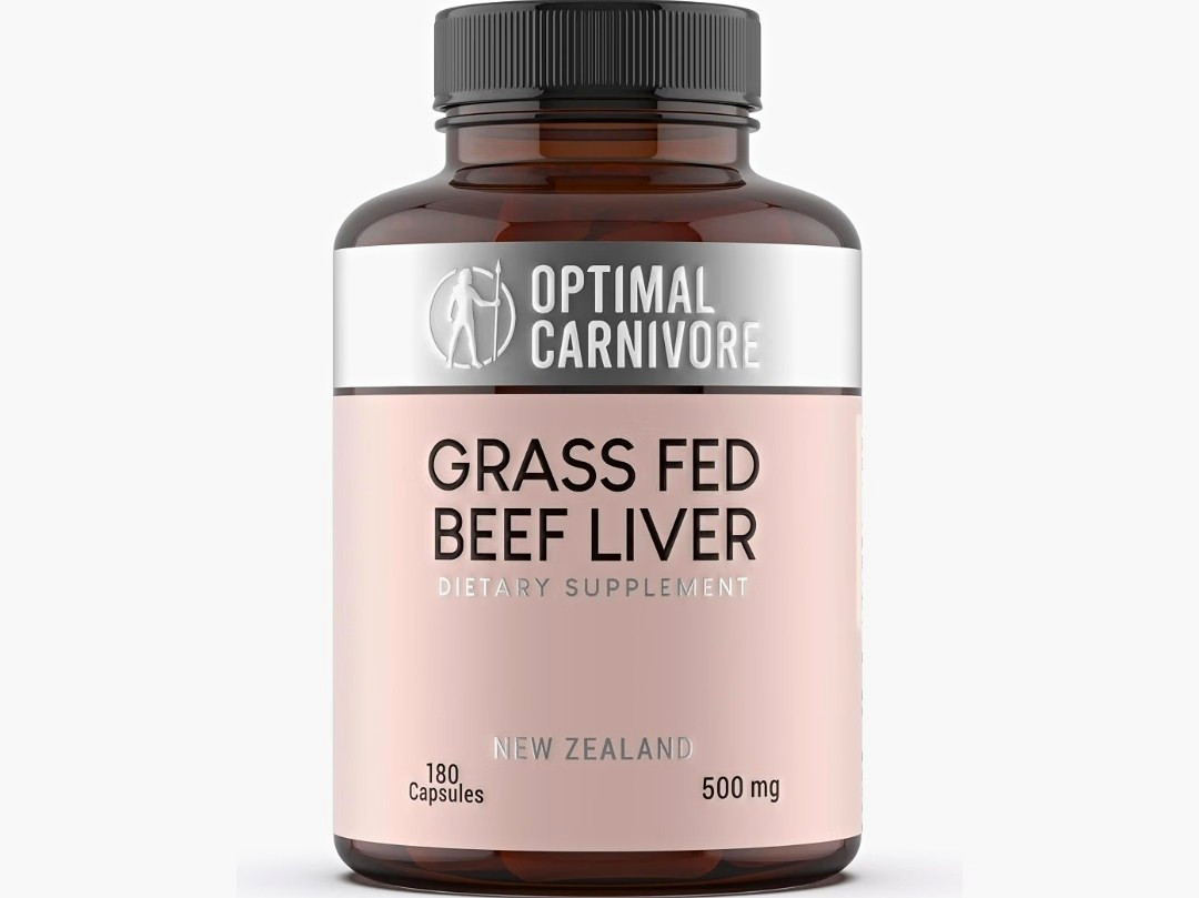 Optimal Carnivore Grass Fed Beef Liver 500mg 180 Capsules Non-GMO Allergen-Free