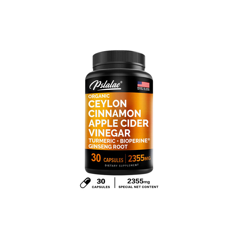 Ceylon Cinnamon Capsules 2355mg – with Apple Cider Vinegar, Turmeric, Bioperine