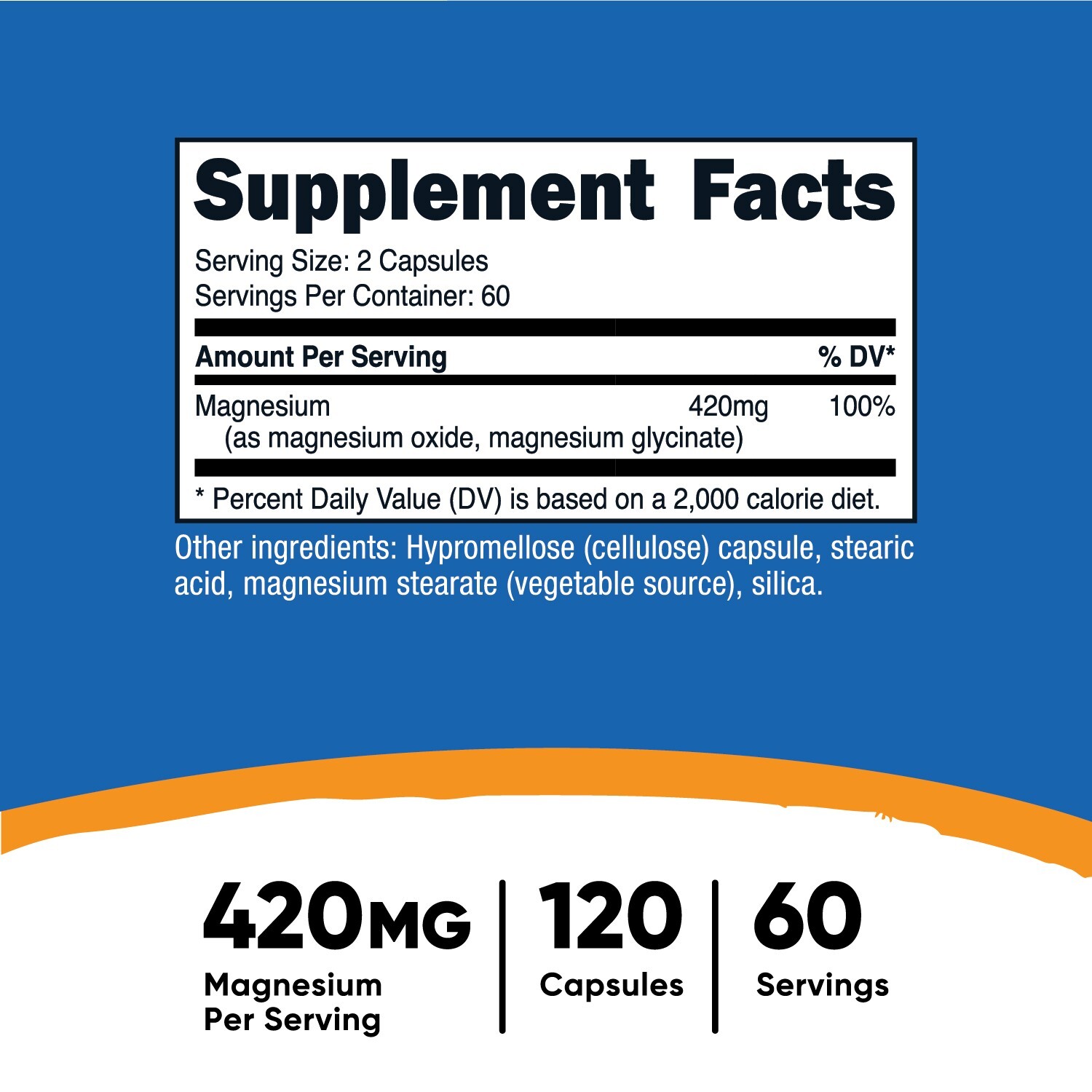 Nutricost Magnesium+ Extra Strength 420mg, 120 Capsules – 60 Servings
