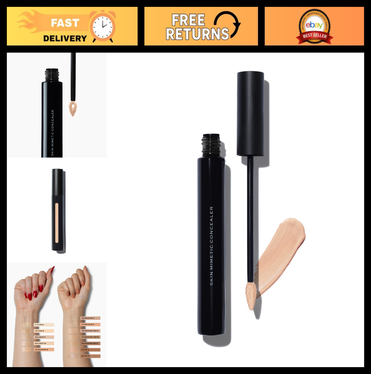 Medium Coverage Concealer – Buildable, Radiant Finish, Lightweight, Seamless Ble