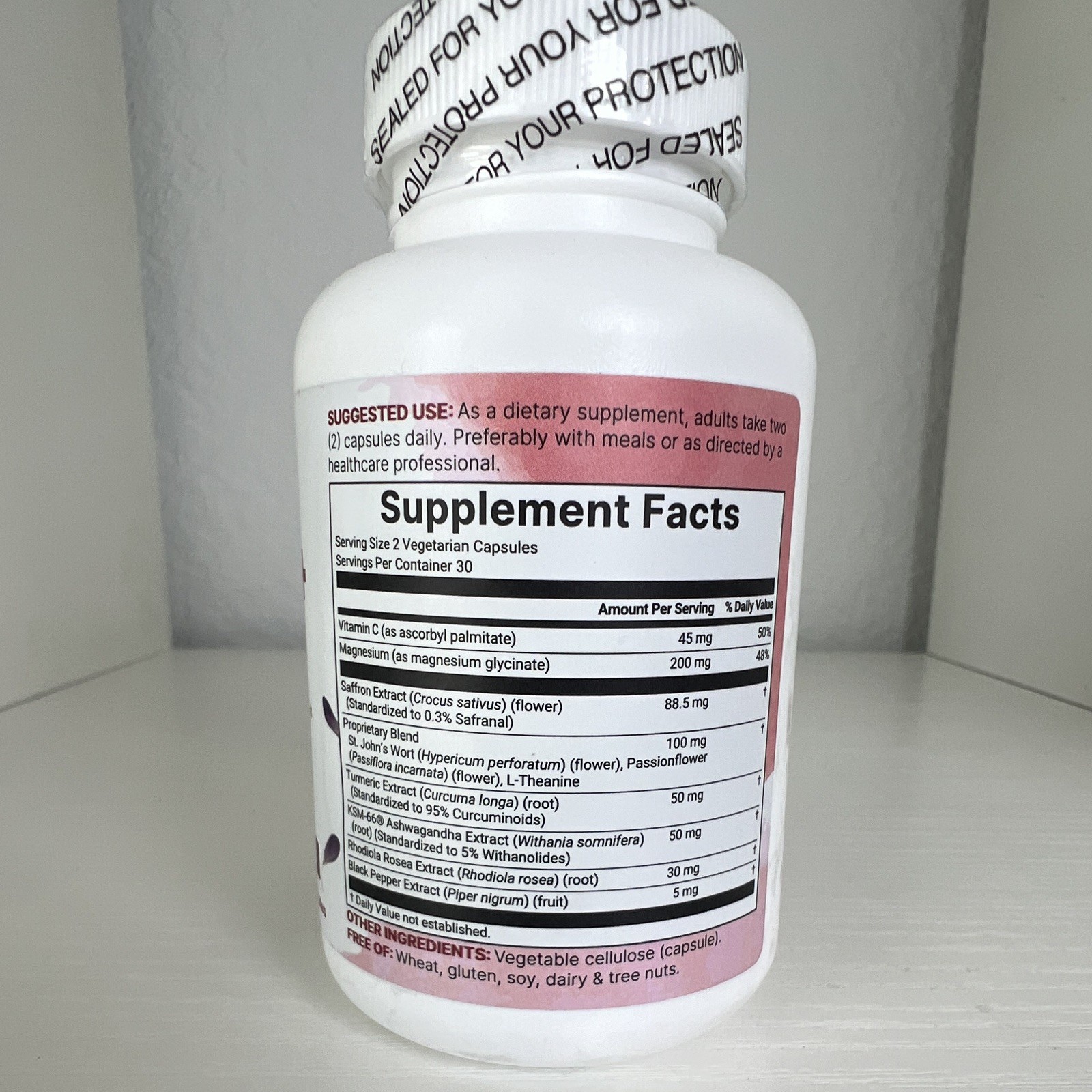 Micro Ingredients Saffron+ 45mg Mood & Energy Support Vegetarian GMO-Free 60