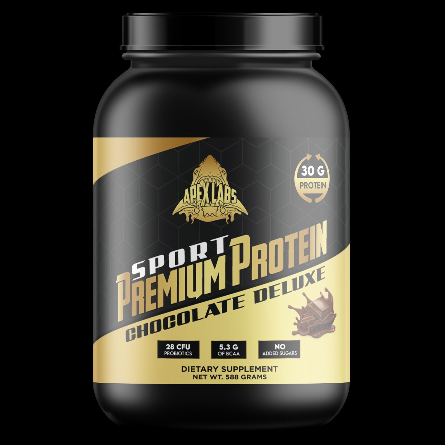 Apex Labs Organic Plant Based Premium Chocolate Protein Powder, 1.3 lb Vegan