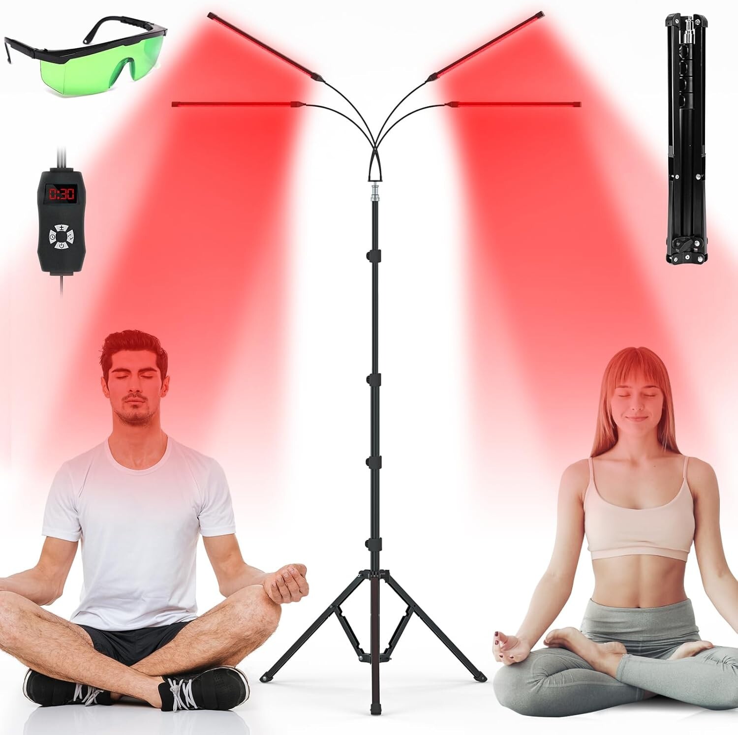 Red Light Therapy Panel Face Full Body Lamp Pain Relief with Stand 660nm 850nm