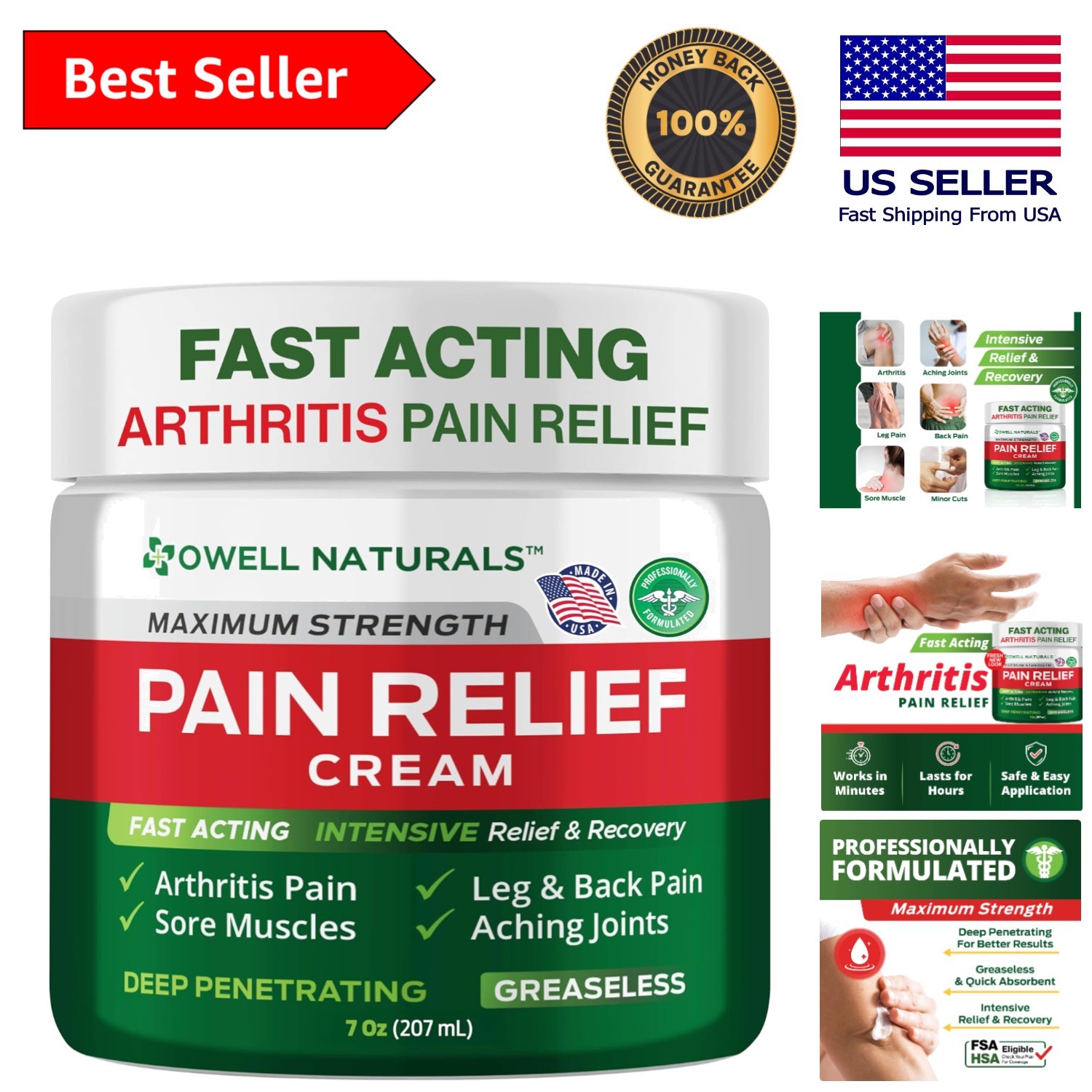 7oz Deep Penetrating Joint & Muscle Relief Cream – Plant-Based Comfort Solution