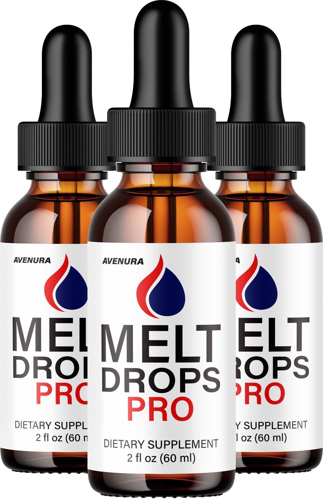 (3 Pack) Melt Drops Liquid Drops – MeltDrop Natural Blend Advanced Formula Drops