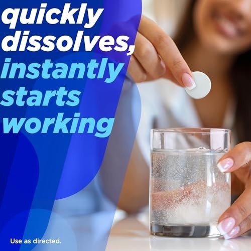 Alka-Seltzer Effervescent Tablets Original Flavor, Fast Multi-Symptom Relief