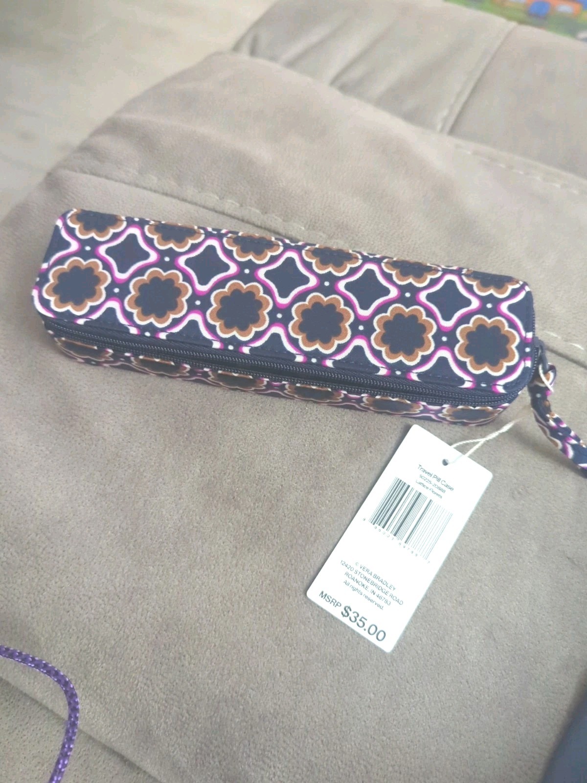 Vera Bradley NYLON Travel Pill 7-DAY CASE in LATTICE FLORETS NEW
