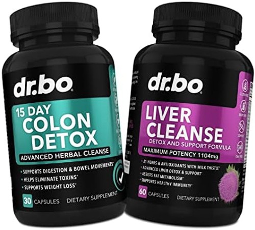 Colon & Liver Cleanse Detox Support Supplement – 15 Day Intestinal Cleanse Pi…