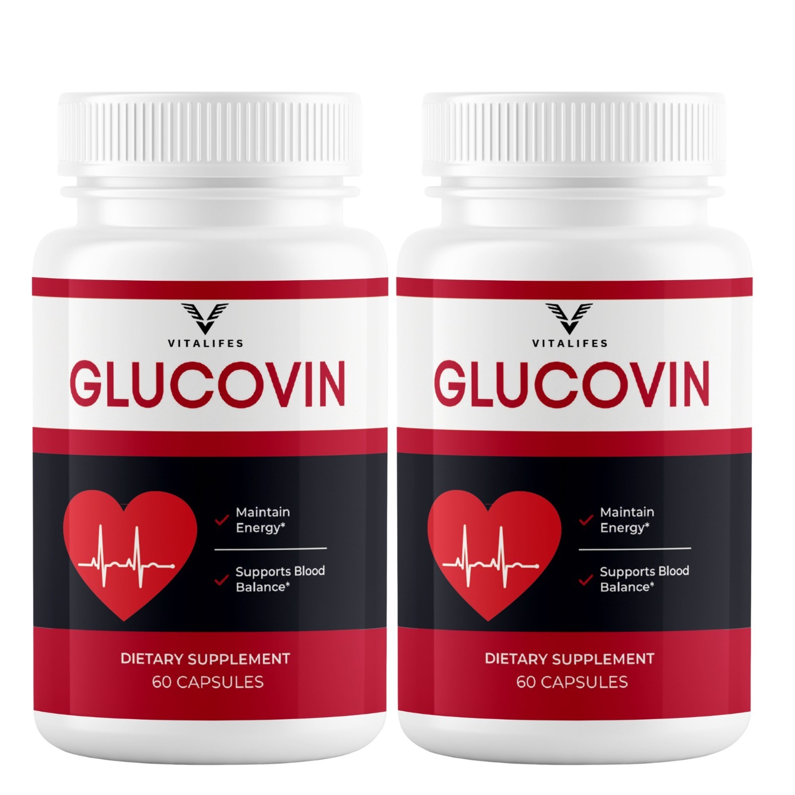 (2 Pack) Glucovin Advanced Blood Health Support Formula Gluco Vin 60 Caps
