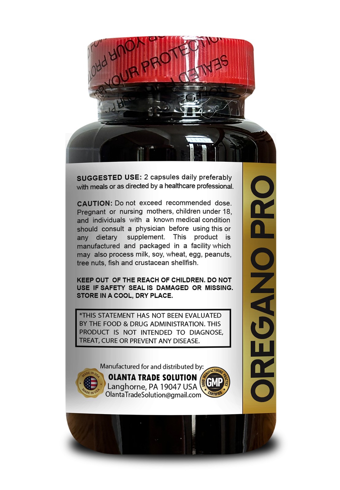 Oregano leaf Complex with Aloe Vera & Arabinogalactan – Supports Gut Balance 1B