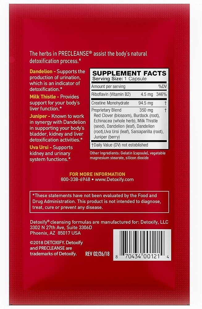 Detoxify Pre Cleanse Detox 6 Capsules Supplement (5 Pack Bundle) SALE SALE SALE