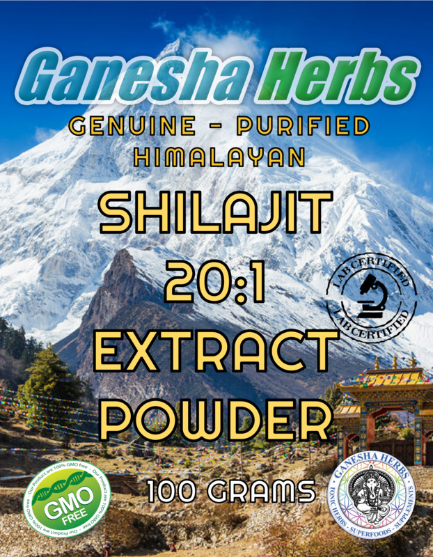 Shilajit Extract 10% Fulvic Acid 20:1 High Potency 100 grams 3 months supply!