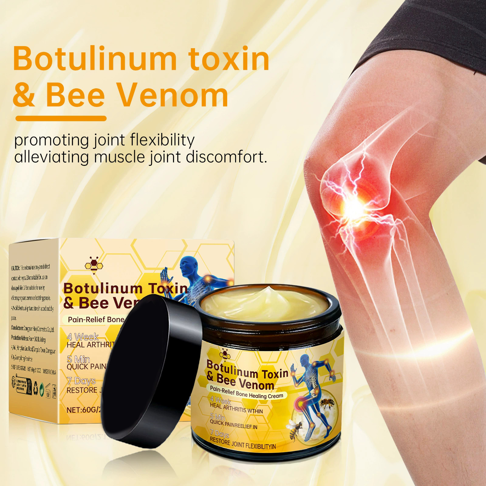 Bee-Venom Pain-Cream for Joint-Bone Healing-Arthritis Pain Relief Care Cream USA