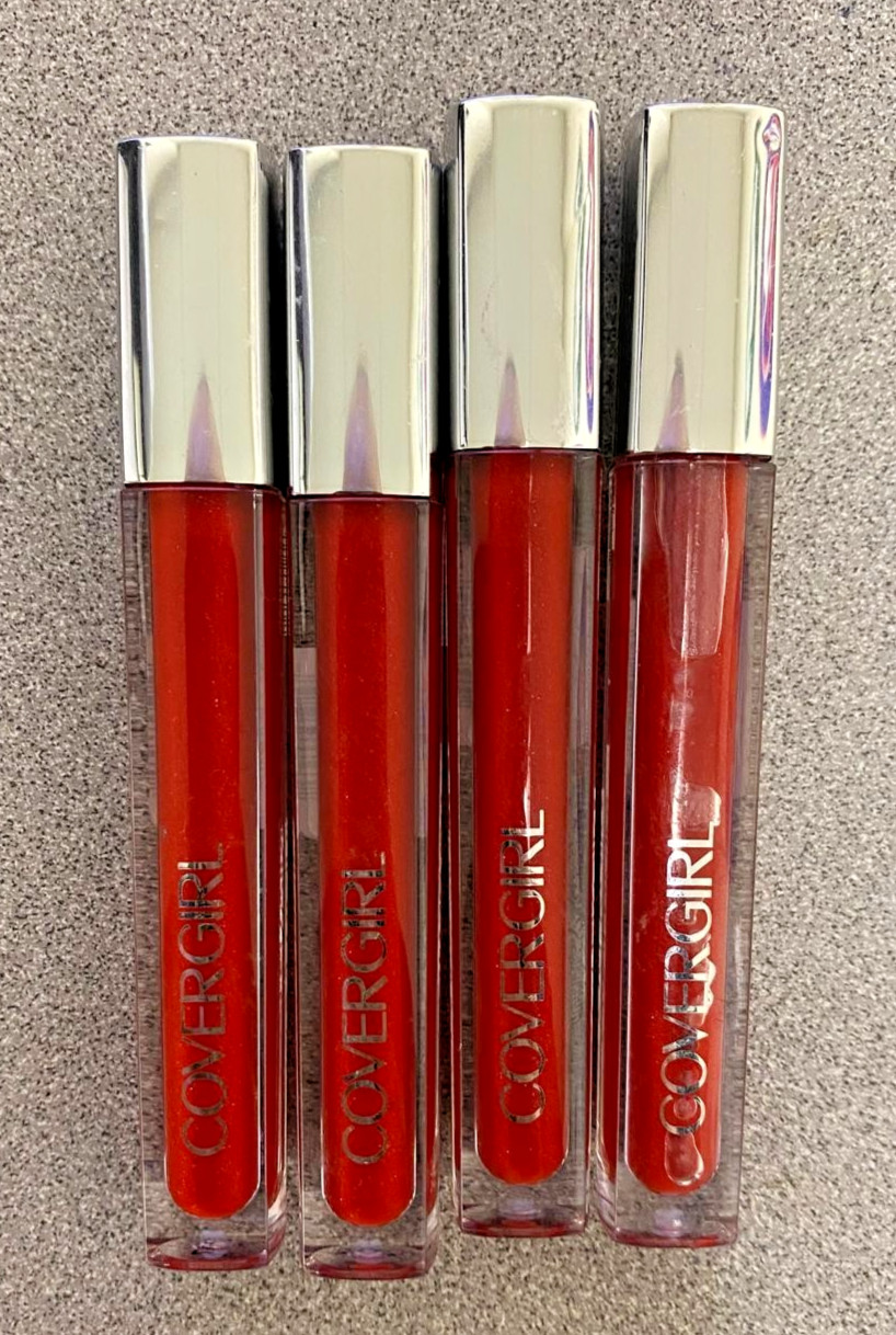 4 PCS COVERGIRL COLORLICIOUS LIP GLOSS #680 SWEET STRAWBERRY .12 fl oz SEALED