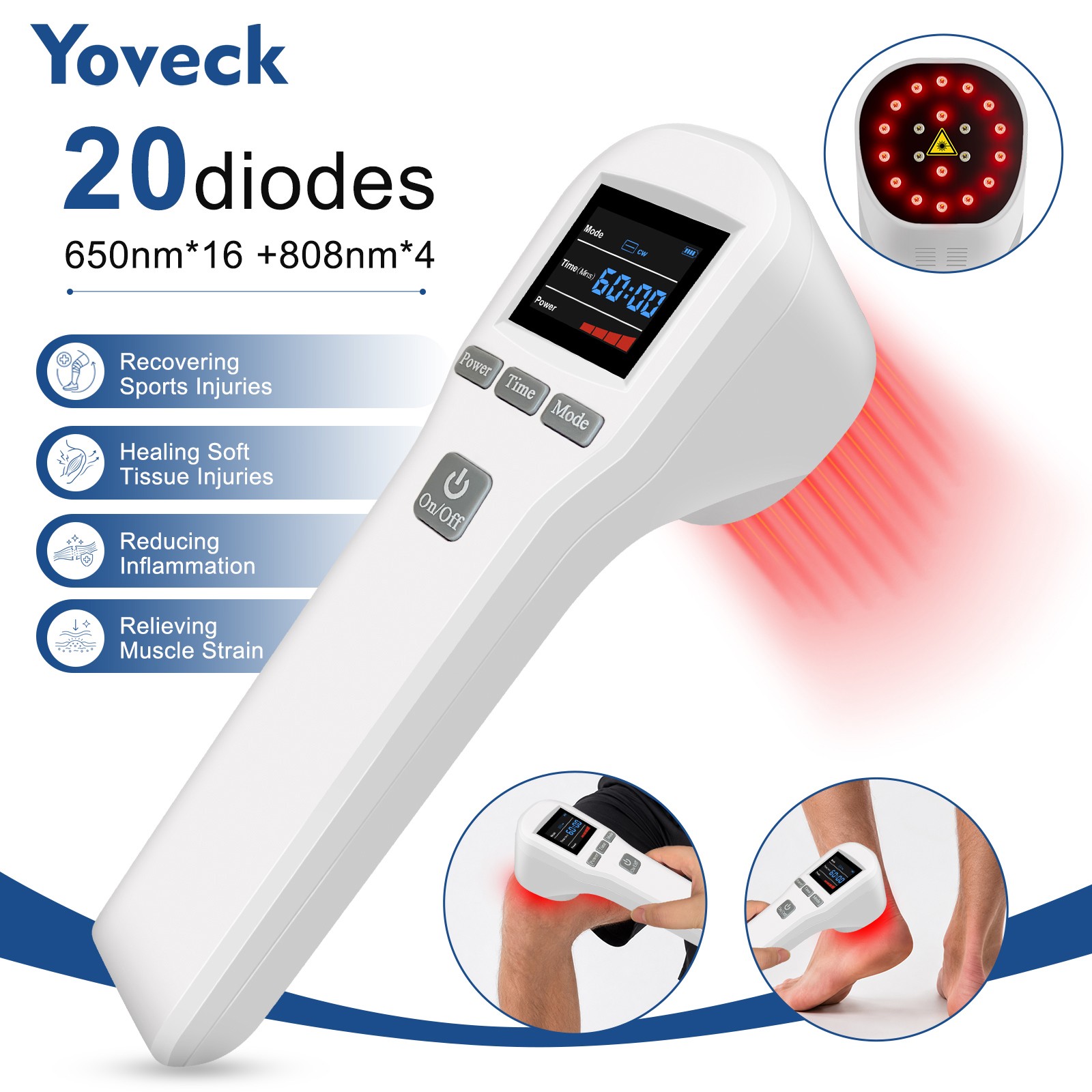 880mW 650nm 808nm Cold Laser Therapy for Human Pet Muscle Joint Pain Relief