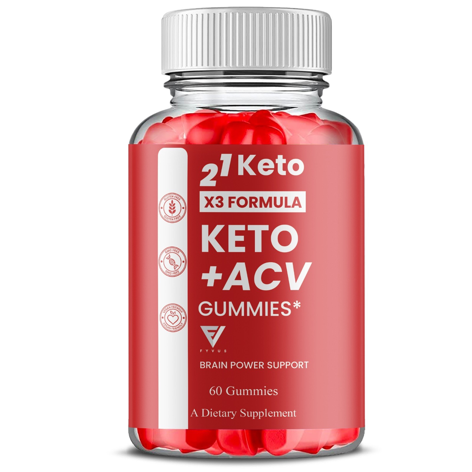 21 Keto ACV Gummy, 21Keto Support Supplement (60 Gummies)