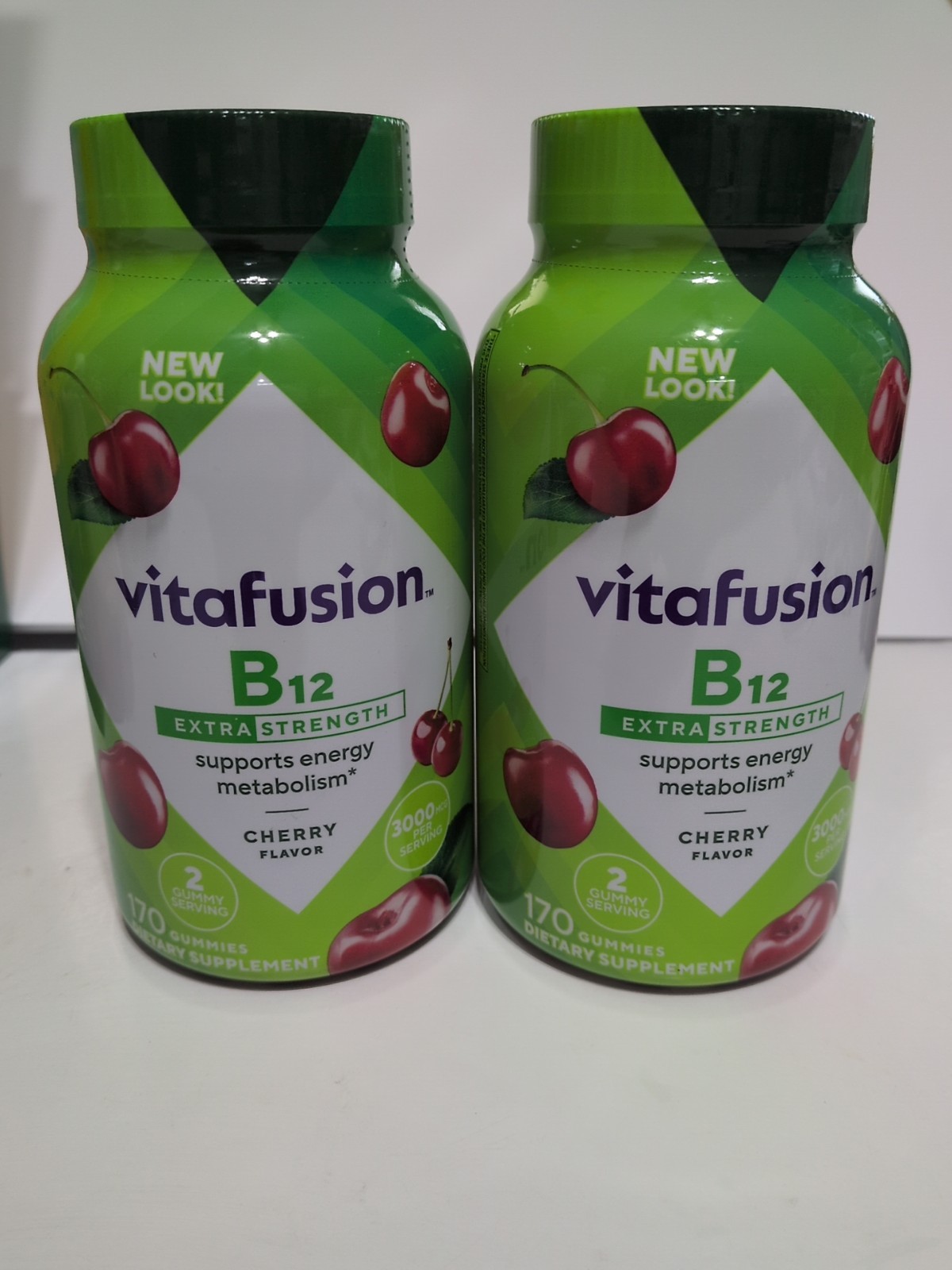 VITAFUSION Extra Strength Vitamin B12 Gummy 3000mcg Per Serving 2 Bottles NEW